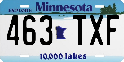 MN license plate 463TXF