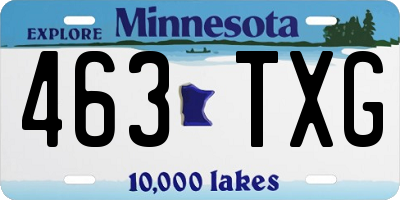 MN license plate 463TXG
