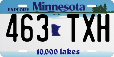 MN license plate 463TXH
