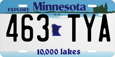 MN license plate 463TYA