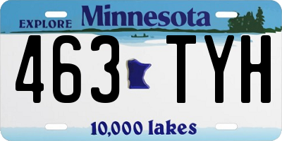 MN license plate 463TYH
