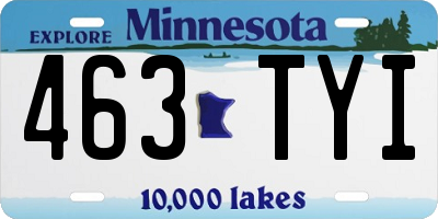 MN license plate 463TYI