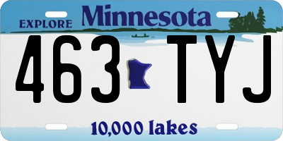 MN license plate 463TYJ