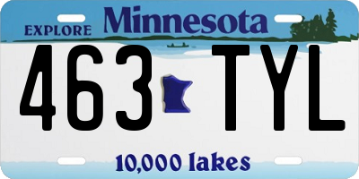 MN license plate 463TYL