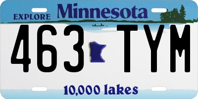 MN license plate 463TYM