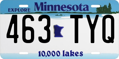MN license plate 463TYQ