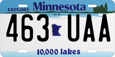 MN license plate 463UAA