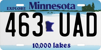 MN license plate 463UAD