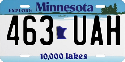 MN license plate 463UAH