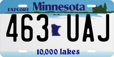 MN license plate 463UAJ