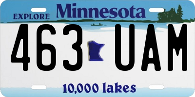 MN license plate 463UAM