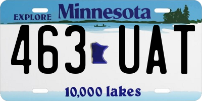 MN license plate 463UAT