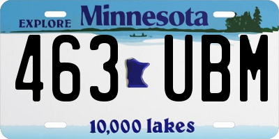 MN license plate 463UBM