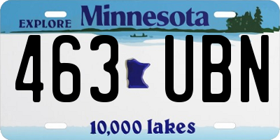MN license plate 463UBN
