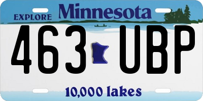 MN license plate 463UBP