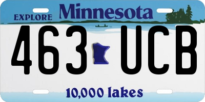 MN license plate 463UCB