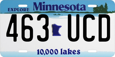 MN license plate 463UCD