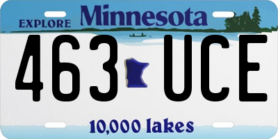 MN license plate 463UCE