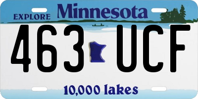 MN license plate 463UCF