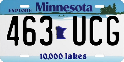 MN license plate 463UCG