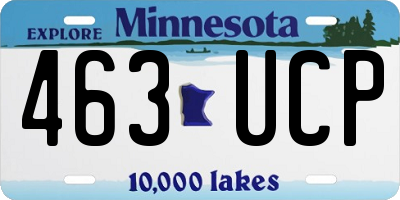 MN license plate 463UCP