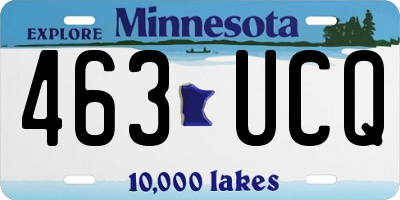 MN license plate 463UCQ