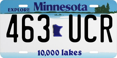 MN license plate 463UCR