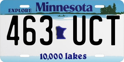 MN license plate 463UCT