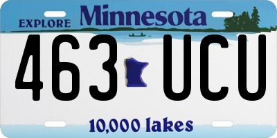 MN license plate 463UCU