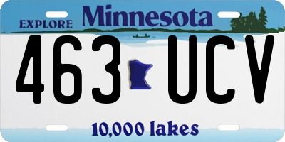 MN license plate 463UCV