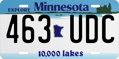 MN license plate 463UDC