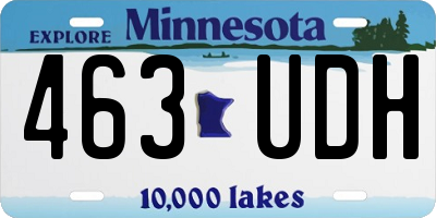 MN license plate 463UDH