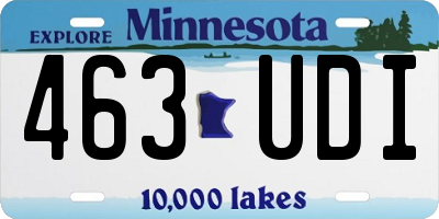 MN license plate 463UDI
