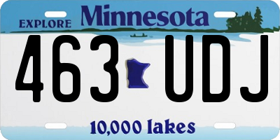 MN license plate 463UDJ