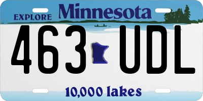 MN license plate 463UDL