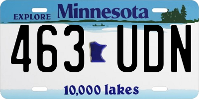 MN license plate 463UDN
