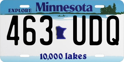 MN license plate 463UDQ