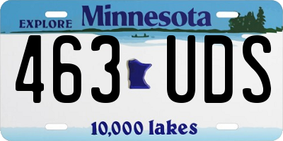 MN license plate 463UDS