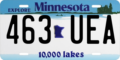 MN license plate 463UEA