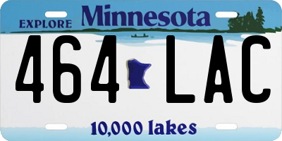 MN license plate 464LAC