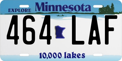 MN license plate 464LAF