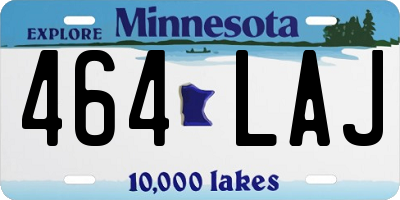 MN license plate 464LAJ