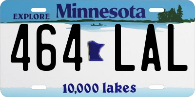 MN license plate 464LAL