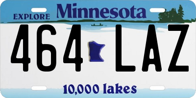 MN license plate 464LAZ