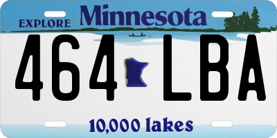 MN license plate 464LBA