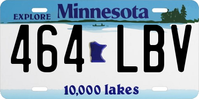MN license plate 464LBV