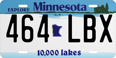 MN license plate 464LBX