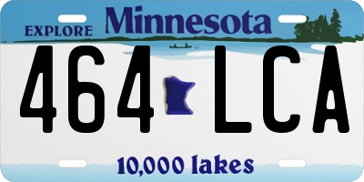 MN license plate 464LCA