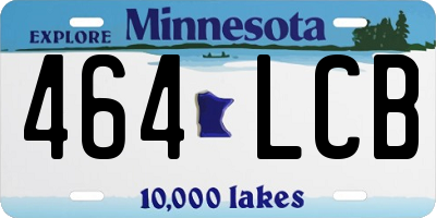 MN license plate 464LCB