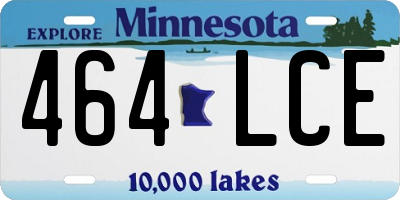 MN license plate 464LCE